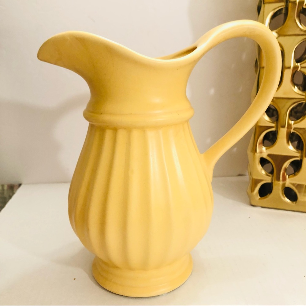 Vintage Yellow Milk or Juice Pitcher